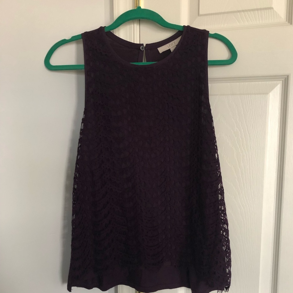 Lace Plum Tank